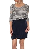 Women's Myne Capri Silk/Jersey Striped Dress in Navy