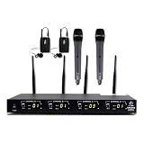 Av-jefe Aur010/uhm002 Uhf 4 Channel Frequency Selectable 2 Handheld & 2 Lavalier Wireless