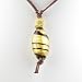 Handmade Patterned Murano Glass Pendant - Pamela Gold