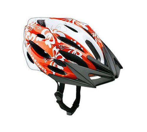 RED-ROCK Damen Fahrrad Helm INMOLD Technologie, black/orange/flower, S/M, RR9119 Preisvergleich