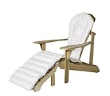 ADIRONDACK Chair + Ottoman Cushon - (white)