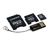 Kingston Mobility Kit - 16 GB microSDHC Flash Memory Card with SD and miniSD Adapters + USB Reader MBLYG2/16GB