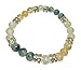 Lucky Duck: Natural Jade, Citrine, and Moonstone Beaded Stretch Bracelet