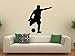 TheVinylGuru Soccer Wall Decals Male Futbol Player Art Mural - Size: 12 in. (10.4