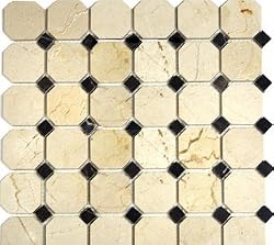 Crema Marfil 2" Octagon Mosaic Tile Polished