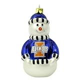 Illinois Fighting Illini Blown Glass Snowman Ornament