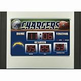 San Diego Chargers Scoreboard Desk & Alarm Clock