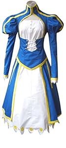 Mtxc Women's Fate/Stay Night Cosplay Costume Saber 1st Kid Size Small Blue