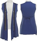 PRESS Pleated Vest W/ Drop-Chain Shoulder Detail [PA04051-U]