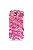 HTC T-Mobile myTouch 4G Slide Full Diamond Graphic Case - Hot Pink Zebra (P ....