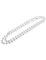 5mm Sterling Silver 24" Bead or Ball Chain Necklace Italian Made