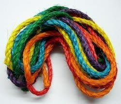 Zoo Max DUS233 Sisal Rope 48in Length 6 pieces for Bird Toys