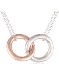 Sterling Silver Interlocking Circles Pendant Necklace, 18"
