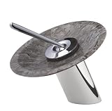 DreamLine DLFHD-711-ST-OVFL Stone Plate For 611 and 711 Series Waterfall Faucets, Overlord Flower