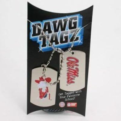 Mississippi "Ole Miss" Rebels Dawg Tagz - Military Style Dog Tags