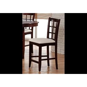 Dark Oak Finish Chair Bar Stool Set Wooden Barstool New by Coaster