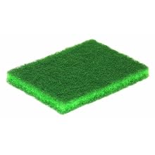 Glit 20959 TK Polyester Blend 9650-B Green Medium Duty Scouring Pad, Synthetic Blend Resin, 5" Length x 3-1/2" Width (Case of 60)