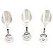 Mud Pie Fluted Glass Door Knob Ice Scoop, Silver