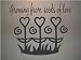 Growing from seeds of love w/Flowers - Vinyl Wall Art Lettering Words