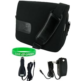 ASUS Eee PC 904HA 8.9-Inch Netbook Messenger Bag - Bundle with Car and Home Charger