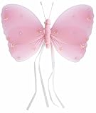 13 Pink Ribbons Butterfly nylon hanging ceiling wall baby nursery room wedding decor decoration