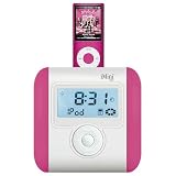 Ozaki iMini iPod FM Radio Alarm Clock Speaker Pink