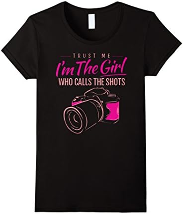 Women's Photographer Girl T-shirt , Trust me I'm the girl who call XL Black