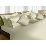 500 Thread Count Egyptian Cotton Sateen Extra Deep Pocket 6-Piece Sheet Set King Ivory by LinensBargains