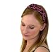 Skinny Headband, Hot Pink Swirls Over Deep Black, Beautiful Headband By Bargain Headbands