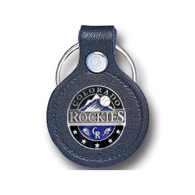 COLORADO ROCKIES OFFICIAL LOGO LEATHER KEYCHAIN