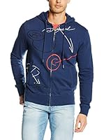 Desigual Sudadera con Cierre Thropoda (Azul)