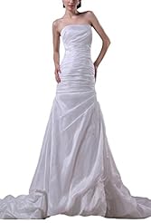 Strapless Taffeta Beaded  Dress with a Cathedral Train 