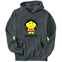 Hoodie Mens Dark Silver " Scandinavian Death Metal - Smiley Woman " Music