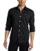 Victorinox Men's Lucerne Solid Stretch Sport Shirt, Black, Large