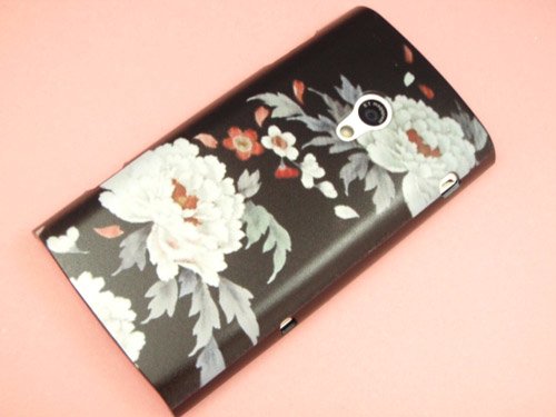 【SO-01B（XPeria）用 携帯ケース（特殊印刷カバー）】078 白牡丹