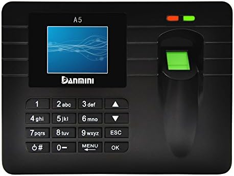 Egomall 2.4" TFT Biometric Fingerprint Time Clock 200 Fingerprint Patterns Fingerprint Recorder for on the Go Training Centers, Trade Shows and Construction Workers