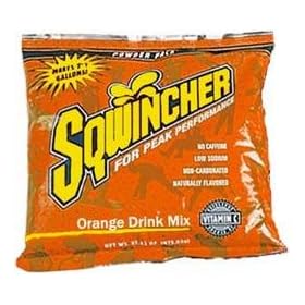 Sqwincher 016041-OR Orange Flavor 2.5 Gallon Powder Concentrate Electrolyte Replacement Beverage Mix (Case of 32)