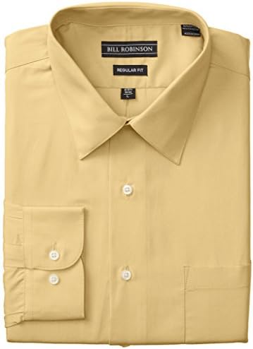 Bill Robinson Men's Dress Shirt, Sweet Corn, 32/33/Medium