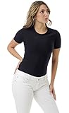 Underworks Women's Microfiber Compression Minimizer Crew Neck T-shirt