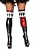 Roma Costume Jester Stockings Costume, Red/Black, One Size