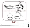 NEW! 24" CHROME WINE GLASS STEMWARE RACK UNDER CABINET