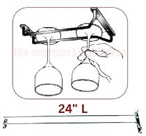 NEW! 24" CHROME WINE GLASS STEMWARE RACK UNDER CABINET
