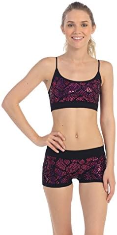 Giraffe Sequin Dance Bandeau Cami Top Women's One Size Fits Most