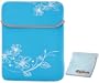 13.3 inch Sky Blue Blossom Floral Neoprene Netbook Laptop Sleeve Slip Case Pouch Bag for Macbook, Acer, ASUS, Dell, HP