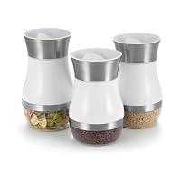 Polder KTH-1246-90 Pourable Canisters, Set of 3, White