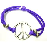 Peace Sign Bracelet~ Peace Bracelet~ Purple~ Stretchy Bracelet~ Peace Sign Is 1