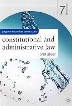 Constitutional and Administrative Law (Palgrave Macmillan Law Masters)