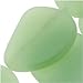 Cultured Sea Glass, Flat Freeform Beads 18-28mm, 5 Pieces, Opaque Seafoam Green