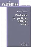 L évaluation des politiques publiques locales