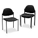 Global Ind Comet Armless Stacking Chairs, Black Olefin Fabric, 3/Carton